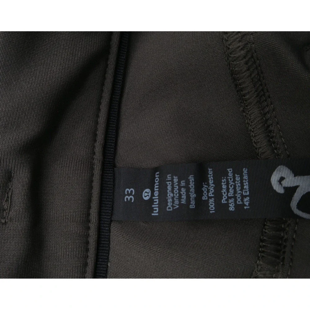 Lululemon Commission Pant Slim Warpstreme 34 x 32 Dark Olive Brown Mens Trousers
